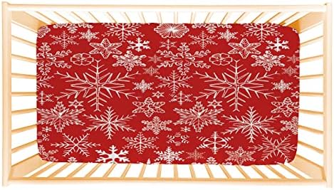 ANGELJUAN Christmas Crib Sheet - Microfiber Soft 28x52x8