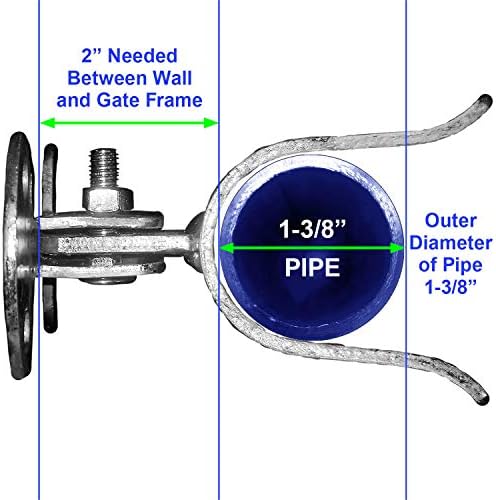 Jake Sales Wall Mount Fork Gate Latch - 1-38 Frame Compatible 1