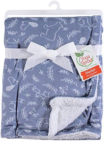 Yoga Sprout Mink Blanket with Sherpa Backing