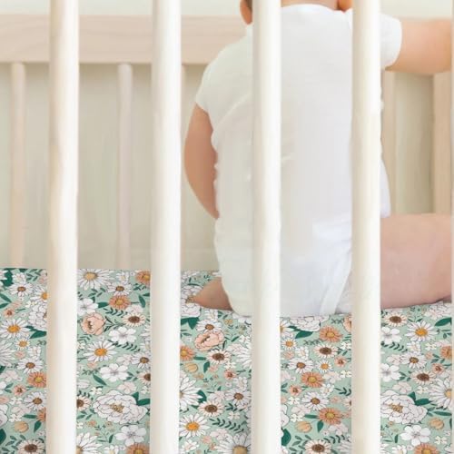 Soft Boho Floral Crib Sheets 2 Pack