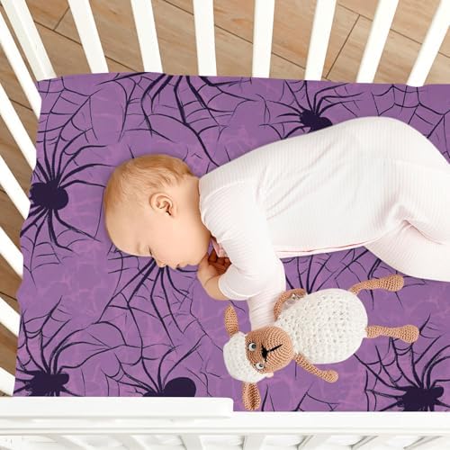 Gbjiemia Purple Crib Sheets for Boys Girls Soft and Breathable