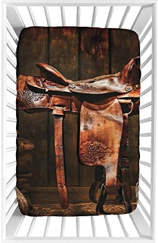 XISUNYA Cowboy Rodeo Crib Sheet Set 28x52 Microfiber