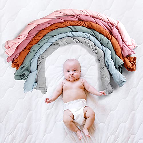 Knirose Newborn Swaddle Blanket 47x47 Inches Light Purple
