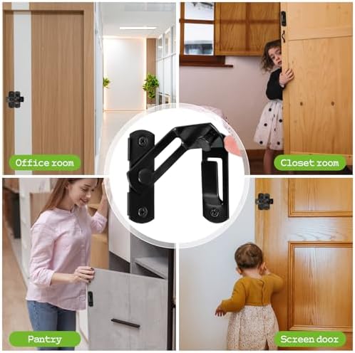 AUGHOA 90 Degree Barn Door Lock with Hook Design
