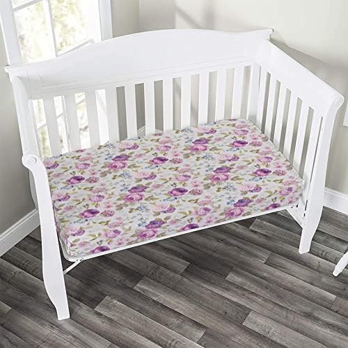 XISUNYA Floral Crib Sheet Set 28x52x8 Microfiber Universal