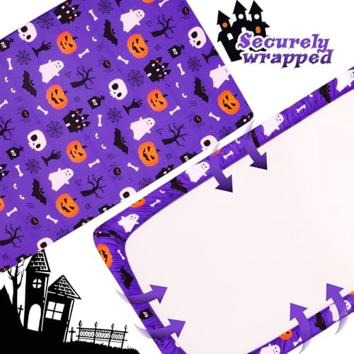 GOPHRALOVE Halloween Crib Sheet 52x28in