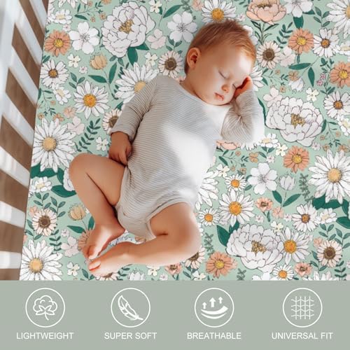 Soft Boho Floral Crib Sheets 2 Pack