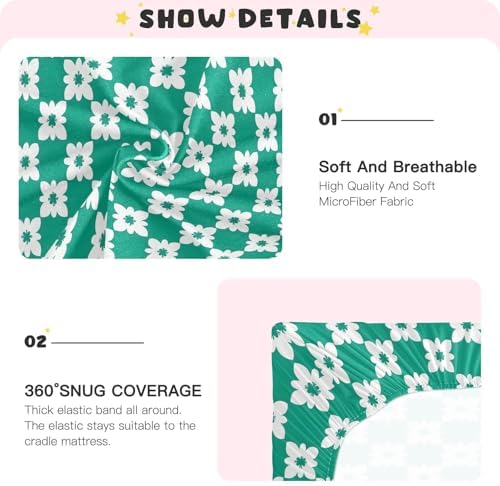 MNSRUU Crib Sheets for Boys Girls 52x28x9in