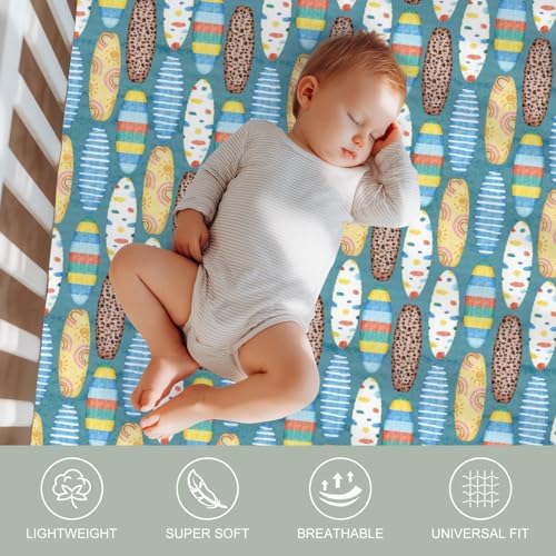 Colorful Hawaiian Surfboard Crib Sheets 2 Pack