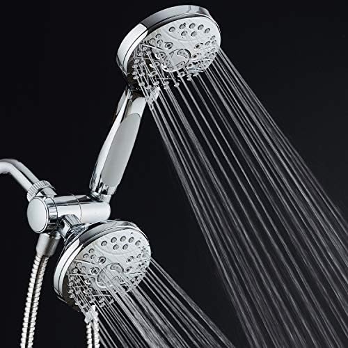AquaSpa 48-Mode Handheld Shower Head with Dual Brackets and Anti-Slip Grip