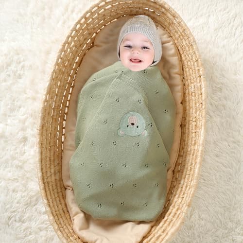 Mimixiong Soft Organic Cotton Swaddling Blanket 40x30 Inch