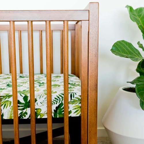 Little Unicorn Premium Crib Sheet Tropical Leaf