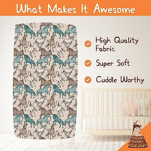 Dear Baby Gear Crib Sheets with Natural Print