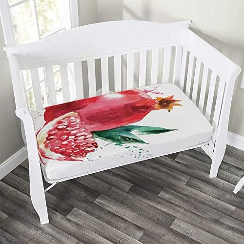 XISUNYA Fruit Pomegranate Crib Sheet Set 28x52x8