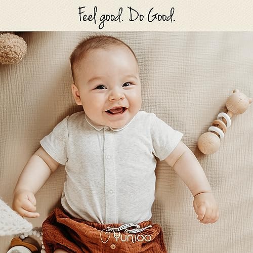 Yunioo Organic Cotton Crib Sheets 2-Pack Neutral