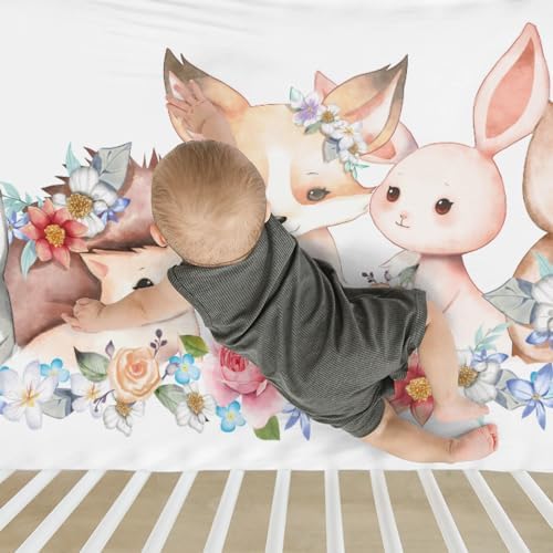 Cute Spring Animals Crib Sheets 52x28 Universal Fit
