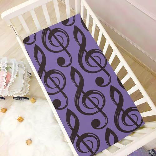 Gbjiemia Musical Note Crib Sheets for Baby Boys and Girls