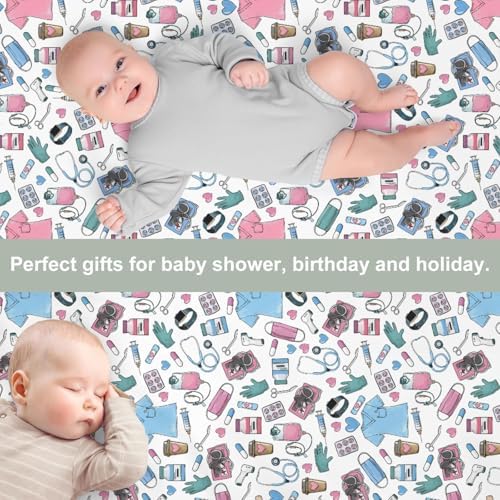 Pink Blue Nursing Crib Sheets 2 Pack
