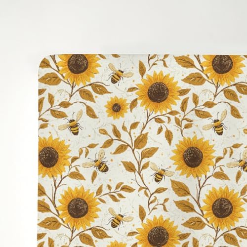 Vintage Sunflowers Bees Crib Sheets 52x28