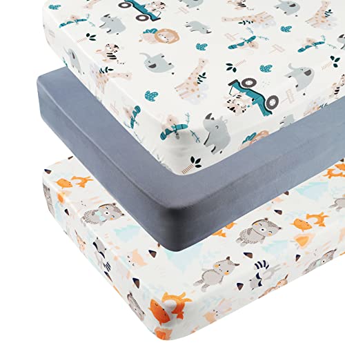 Tontukatu Stretchy Fitted Crib Sheets 3 Pack