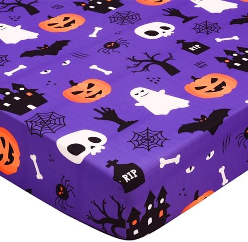 GOPHRALOVE Halloween Crib Sheet 52x28in