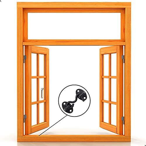 2Pcs 4 Inch Barn Door Lock with Mounting Screws Black 1