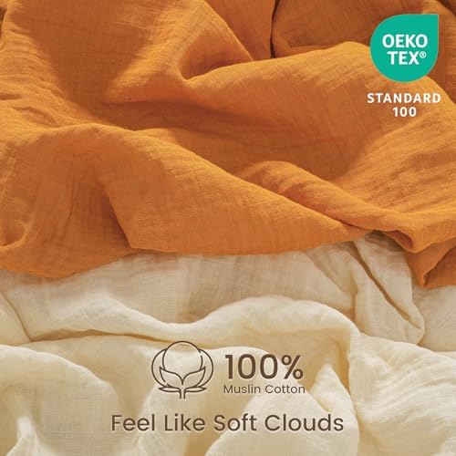 Davids Kids Muslin Crib Sheets 2 Pack Beige Ginger