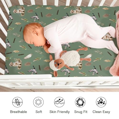 Wild Duck Crib Sheets for Boy Girl 52x28 Inch
