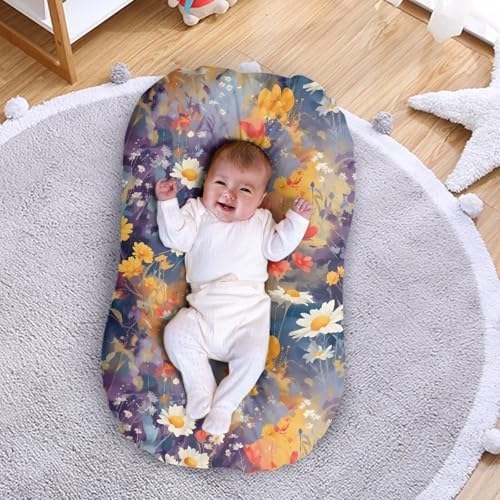 Daisy Bassinet Sheets with Marguerites Flowers
