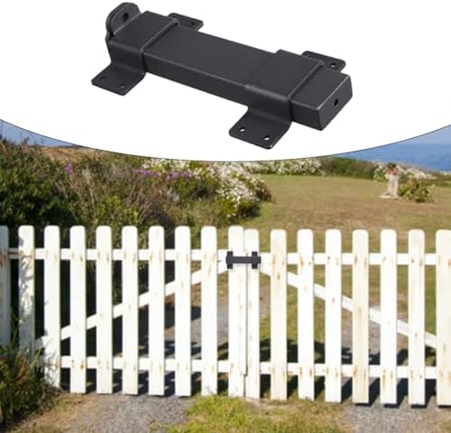 Moynagh Slide Gate Latch Heavy Duty Black Metal Lock with Padlock Hole