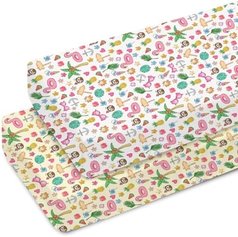 Tropical Floral Crib Sheets 2 Pack for Baby and Toddler