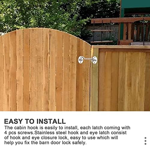 SHAUNI 3 Inch Stainless Steel Gate Latch Lock