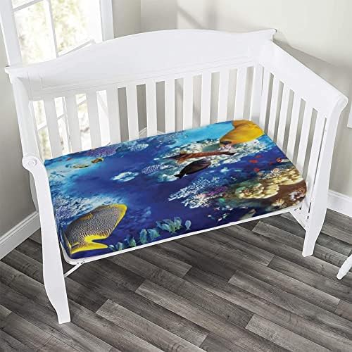 XISUNYA Decorative Crib Sheet Ocean Animal Print
