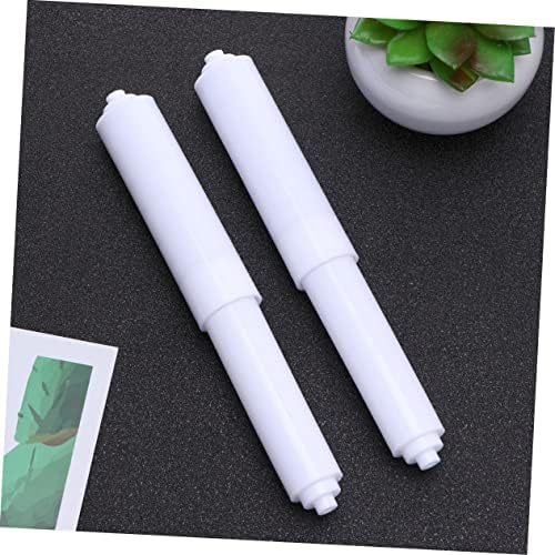VILLCASE 2 Pack White Plastic Toilet Paper Holders Easy Install Spring Loaded Replacement