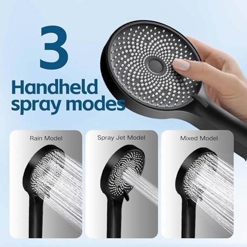 Nottia 10 Inch Rain Shower Head with Handheld Combo and Extension Arm