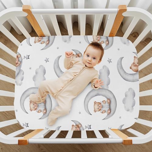 Caikeny Fitted Crib Sheet with Elastic Band 27 x 39 in