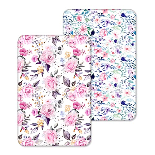 Pea Pod Pack N Play Sheets for Baby Girls 2 Pack