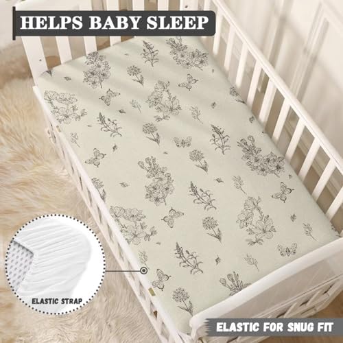 DISNIMO Cartoon Print Baby Crib Sheet Fitted Bassinet Cover