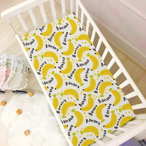 Gbjiemia Banana Crib Sheets for Baby Boys Girls