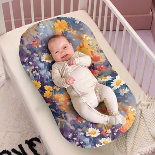 Daisy Bassinet Sheets with Marguerites Flowers