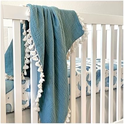 Crane Baby 6-Layer Muslin Swaddle Blanket 30 x 40