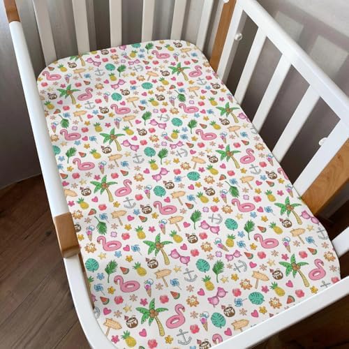 Tropical Floral Crib Sheets 2 Pack for Baby and Toddler