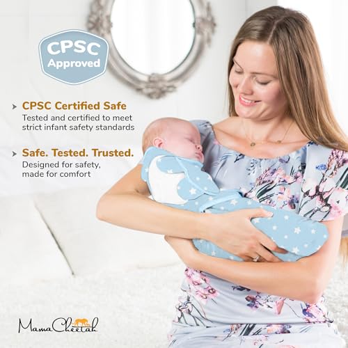 Mama Cheetah Organic Swaddle Sack 3-Pack Blue