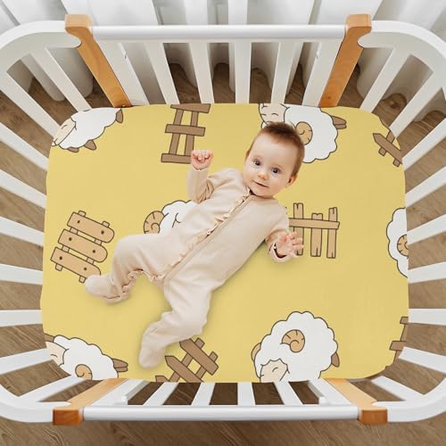 Gbjiemia Crib Sheets for Boys Girls Neutral and Breathable