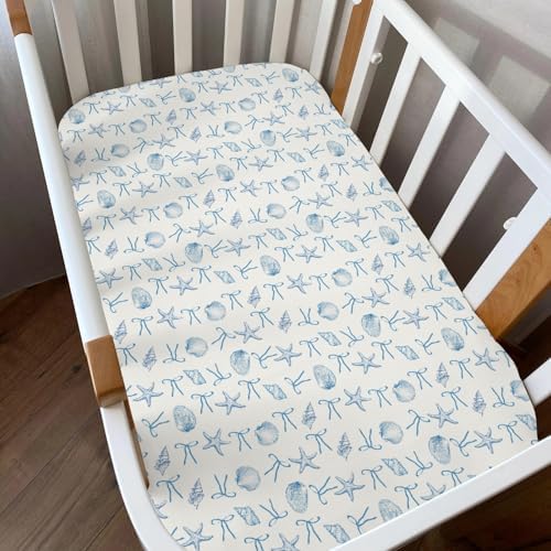 Ocean Seashell Crib Sheets 2 Pack for Boy Girl