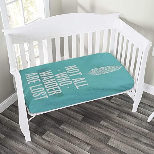 XISUNYA Adventure Words Print Crib Sheet Set