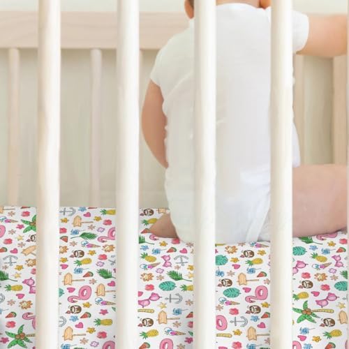 Tropical Floral Crib Sheets 2 Pack for Baby and Toddler