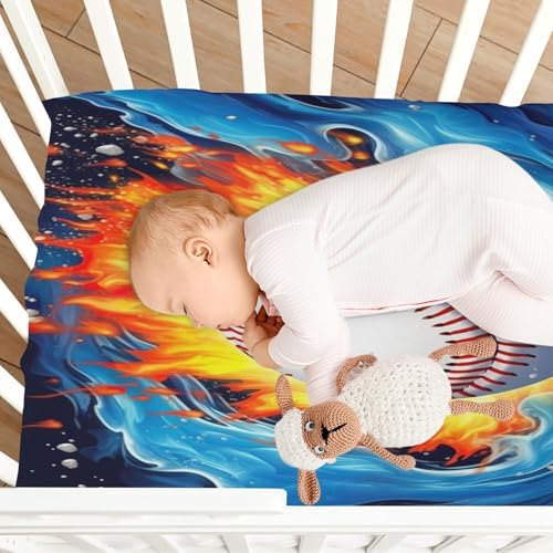 Jihqo Baseball on Fire Crib Sheets Pack N Play