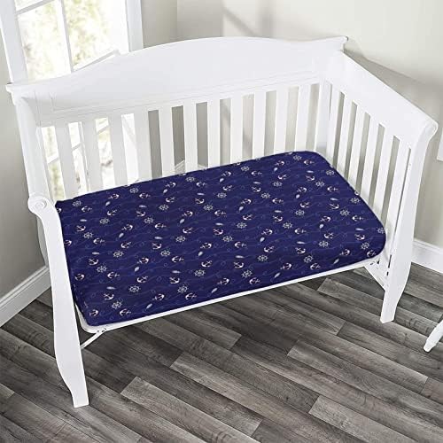 XISUNYA Nautical Crib Sheet Set 28x52x8