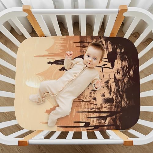 Jihqo Western Desert Cowboys Crib Sheets Pack N Play
